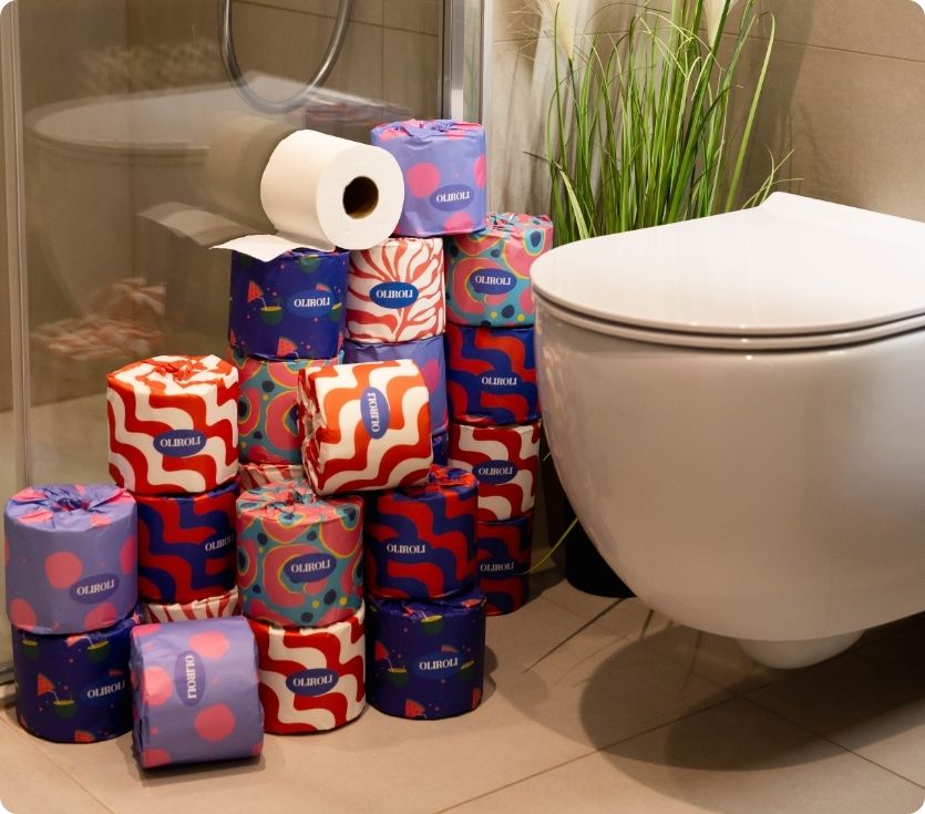 100% Bamboo Toilet Paper - Cheerful Edition