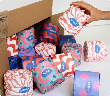 100% Bamboo Toilet Paper - Cheerful Edition