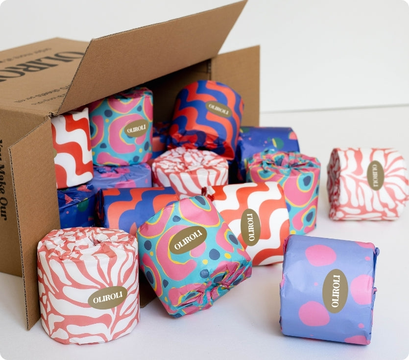 100% Bamboo Toilet Paper - Cheerful Edition