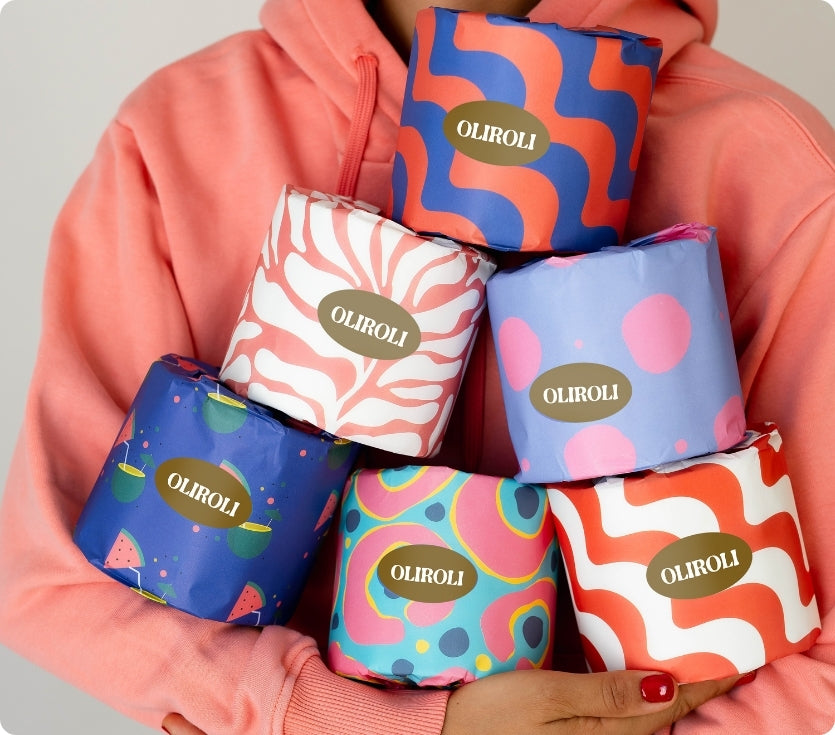 100% Bamboo Toilet Paper - Cheerful Edition